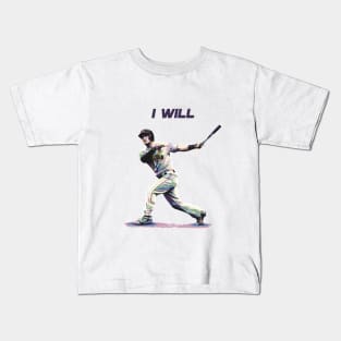 Baseball 'I willl' Swing G1 Kids T-Shirt